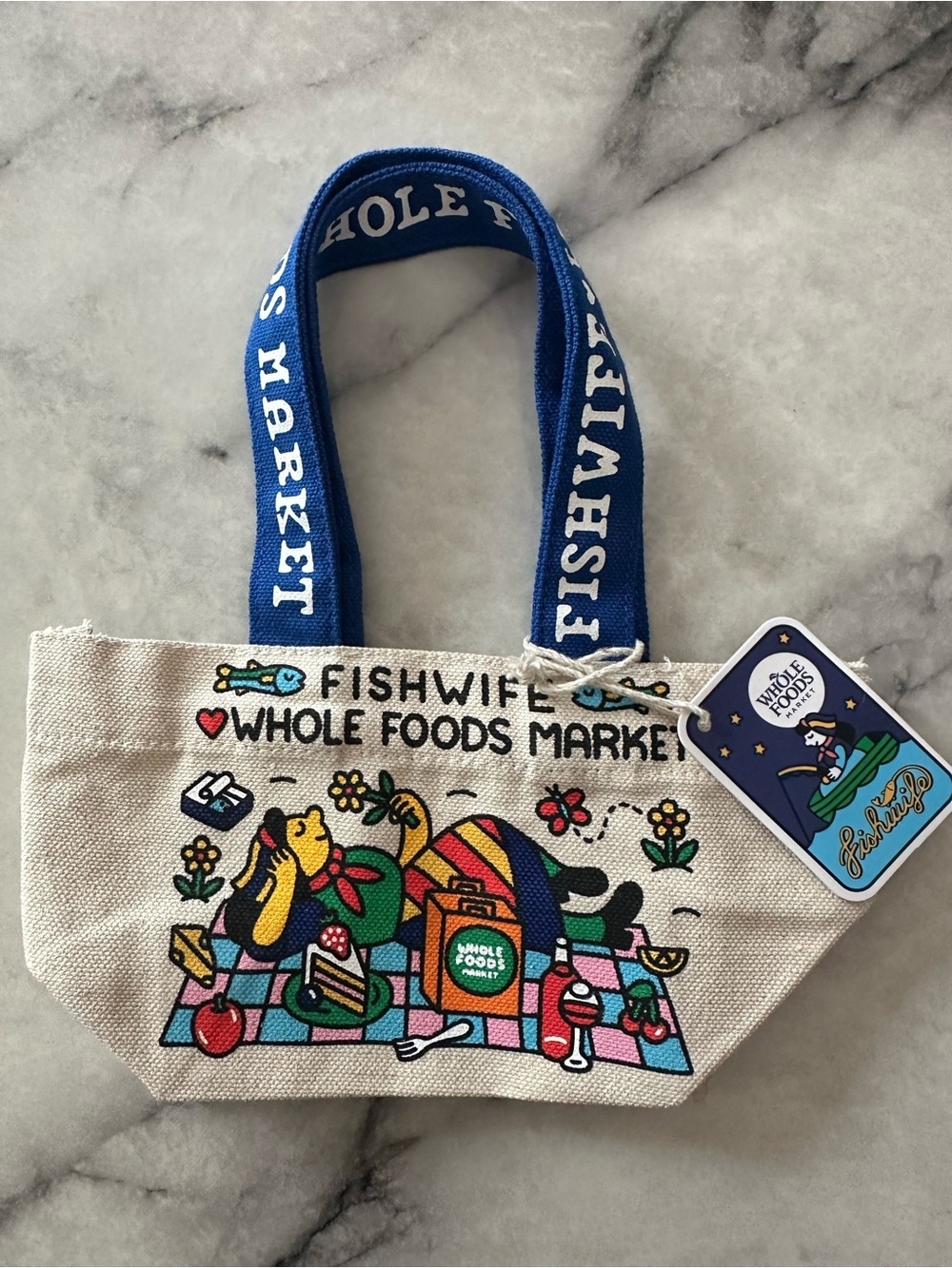 Fishwife x Whole Foods Micro Canvas tote